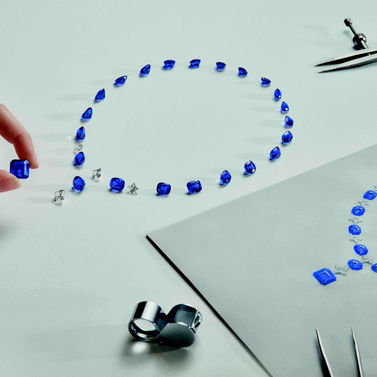 Drawing for the Aster necklace by Louis Vuitton