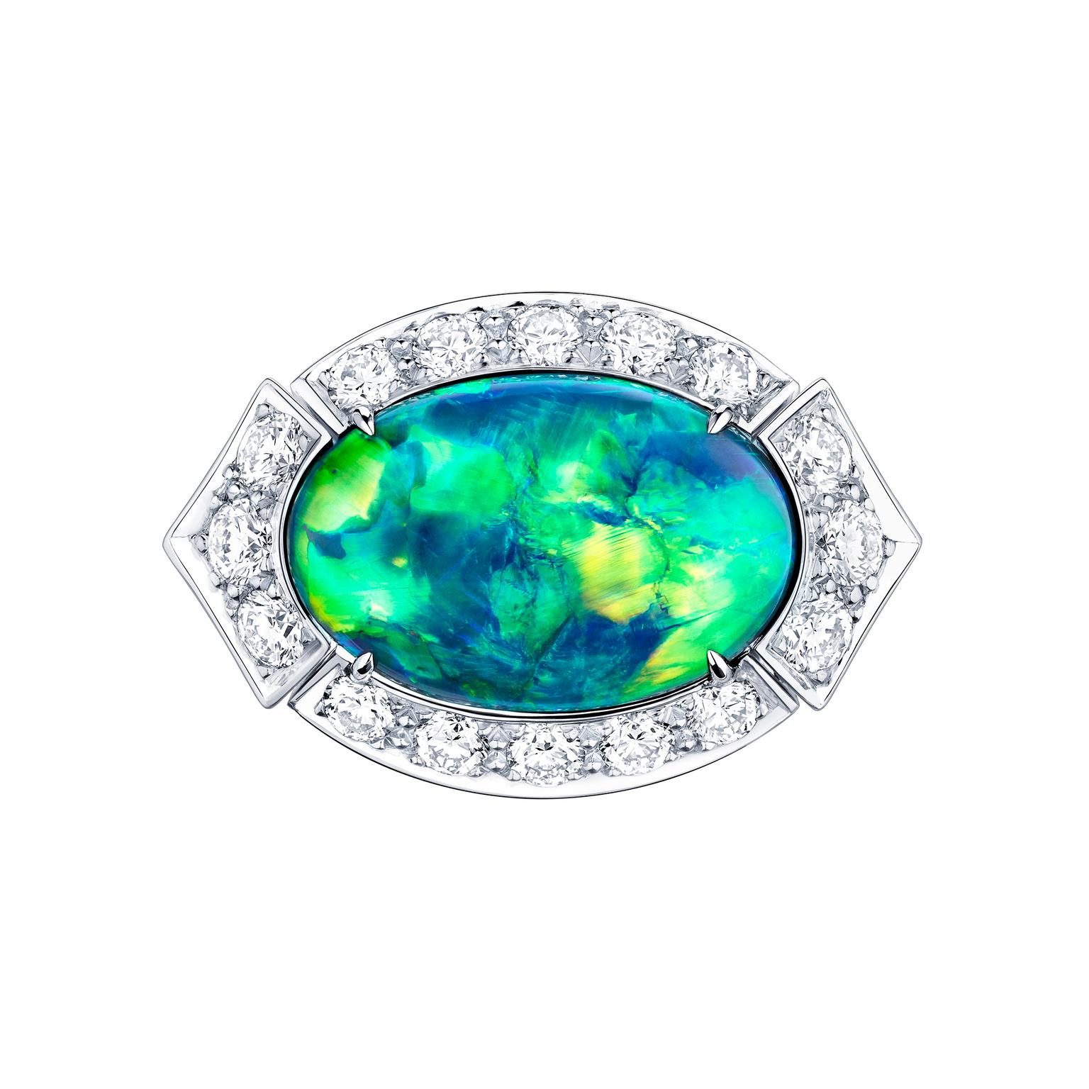 FashionistaTouch Faux Opal Rainbow Charm Set – Kameleon Rings & Jewelry, Sterling Silver Plate, Multi-Color