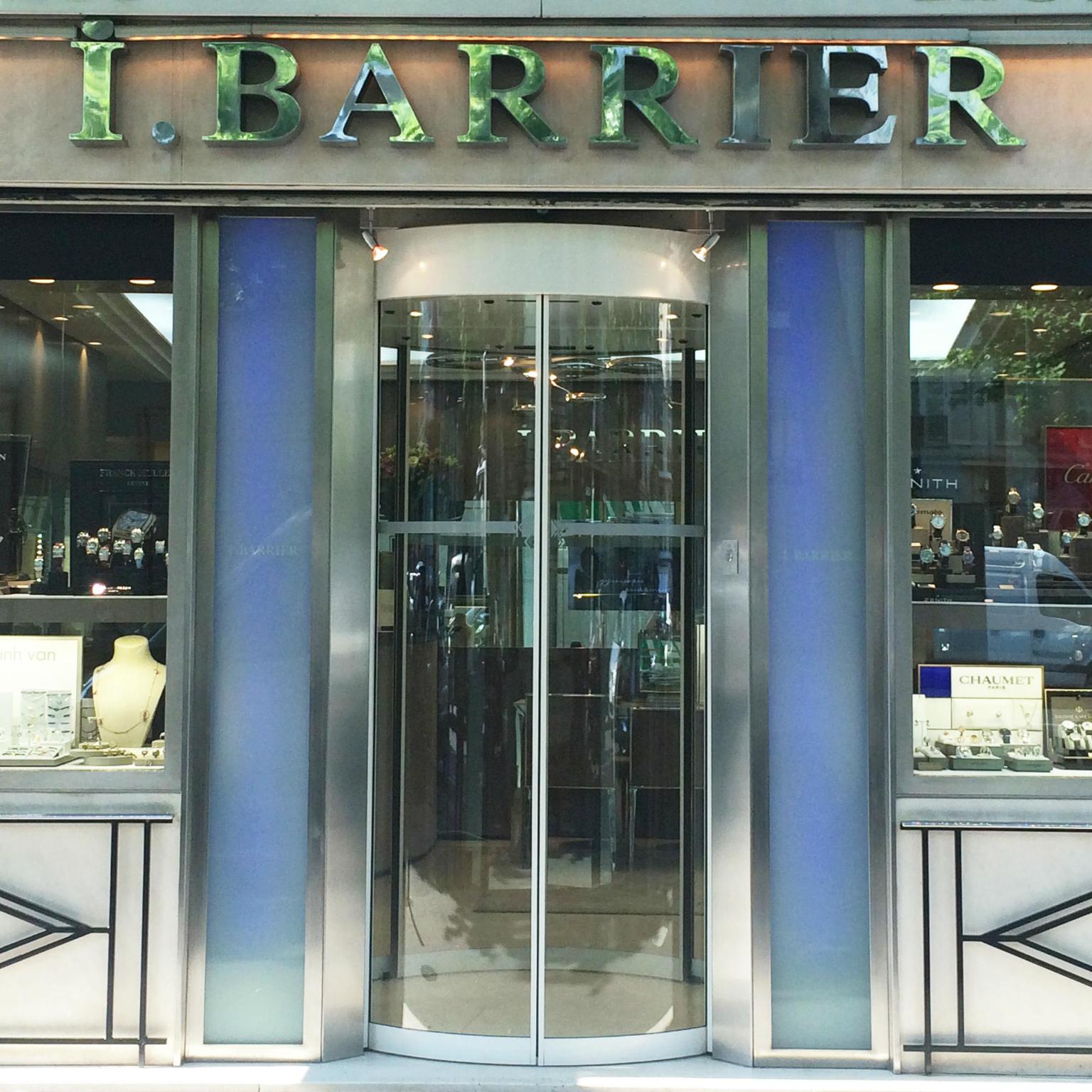 Barrier boutique in Paris facade