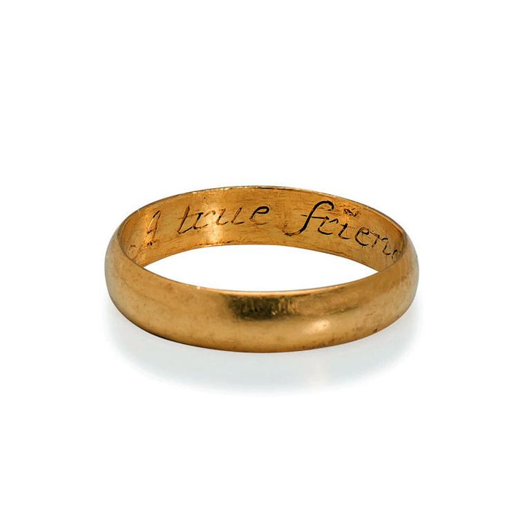 The Three Graces gold posy ring