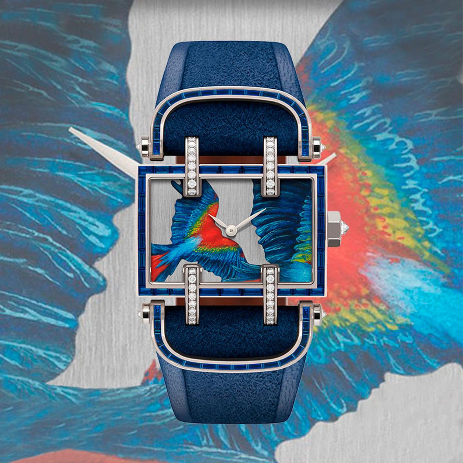 DeLaneau Flying Parrot watch