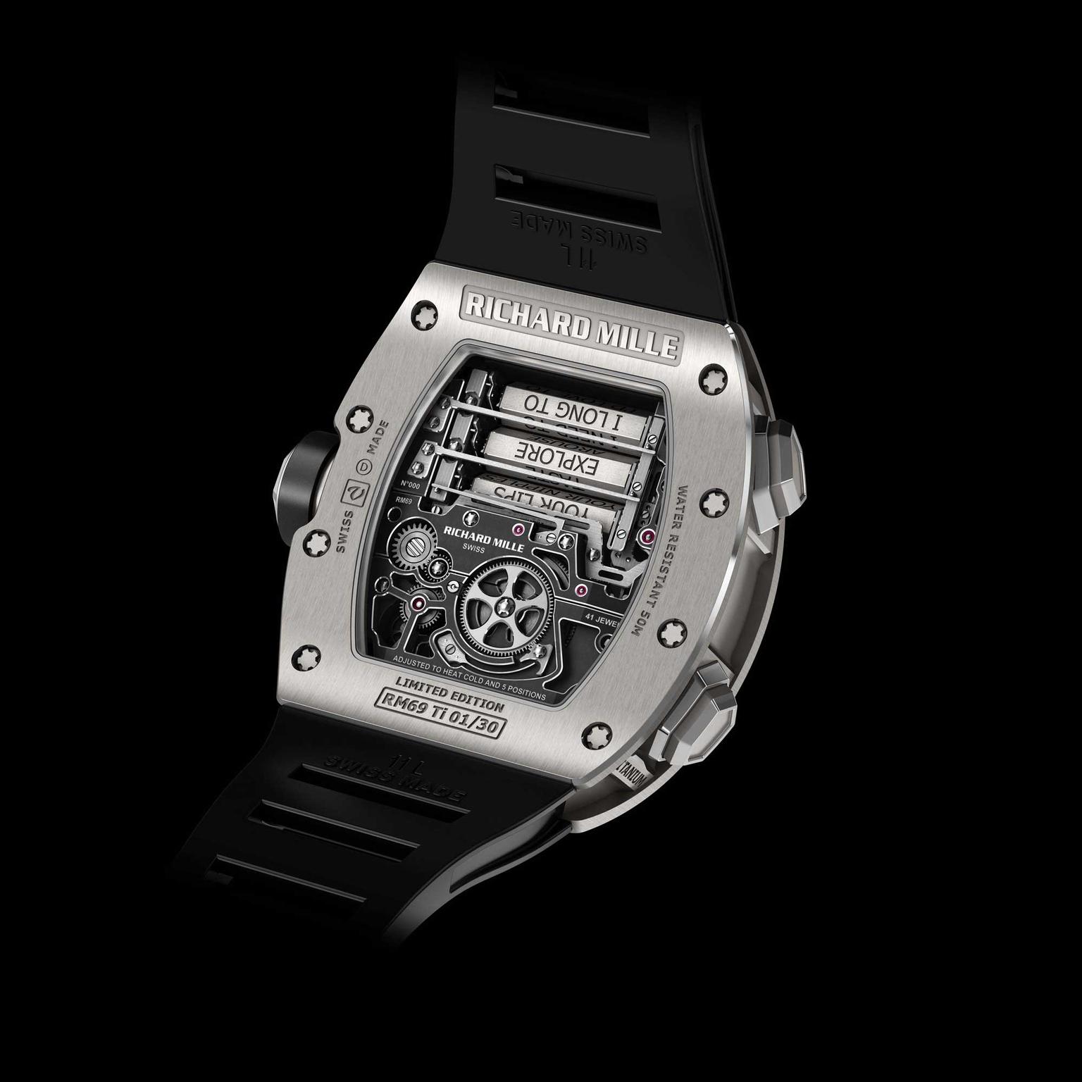 Richard Mille Tourbillon RM 69 Erotic back