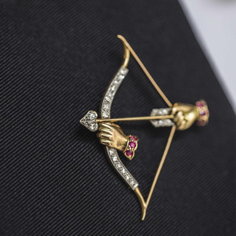 Paul Flato Bow and Arrow vintage brooch