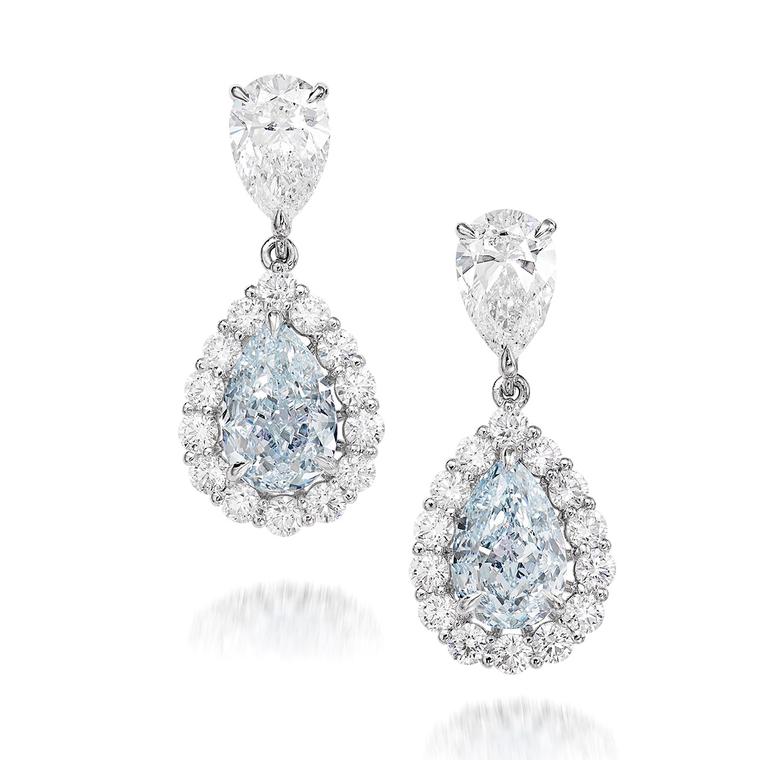 Lot 659 - Fancy blue diamonds earrings - Phillips Auction on 5 June 2021