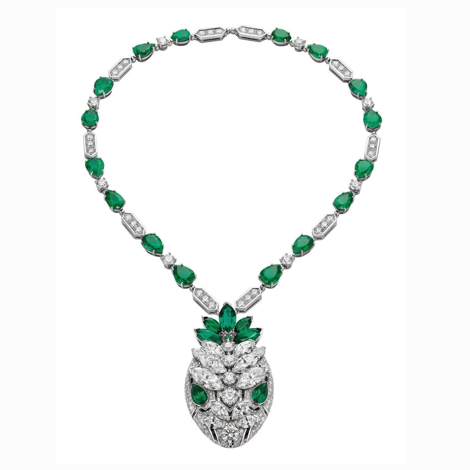 Emerald and diamond necklace, 'Serpenti', 寶格麗, 祖母綠配鑽石「Serpenti」項鏈, Magnificent Jewels and Noble Jewels: Part I, 2021