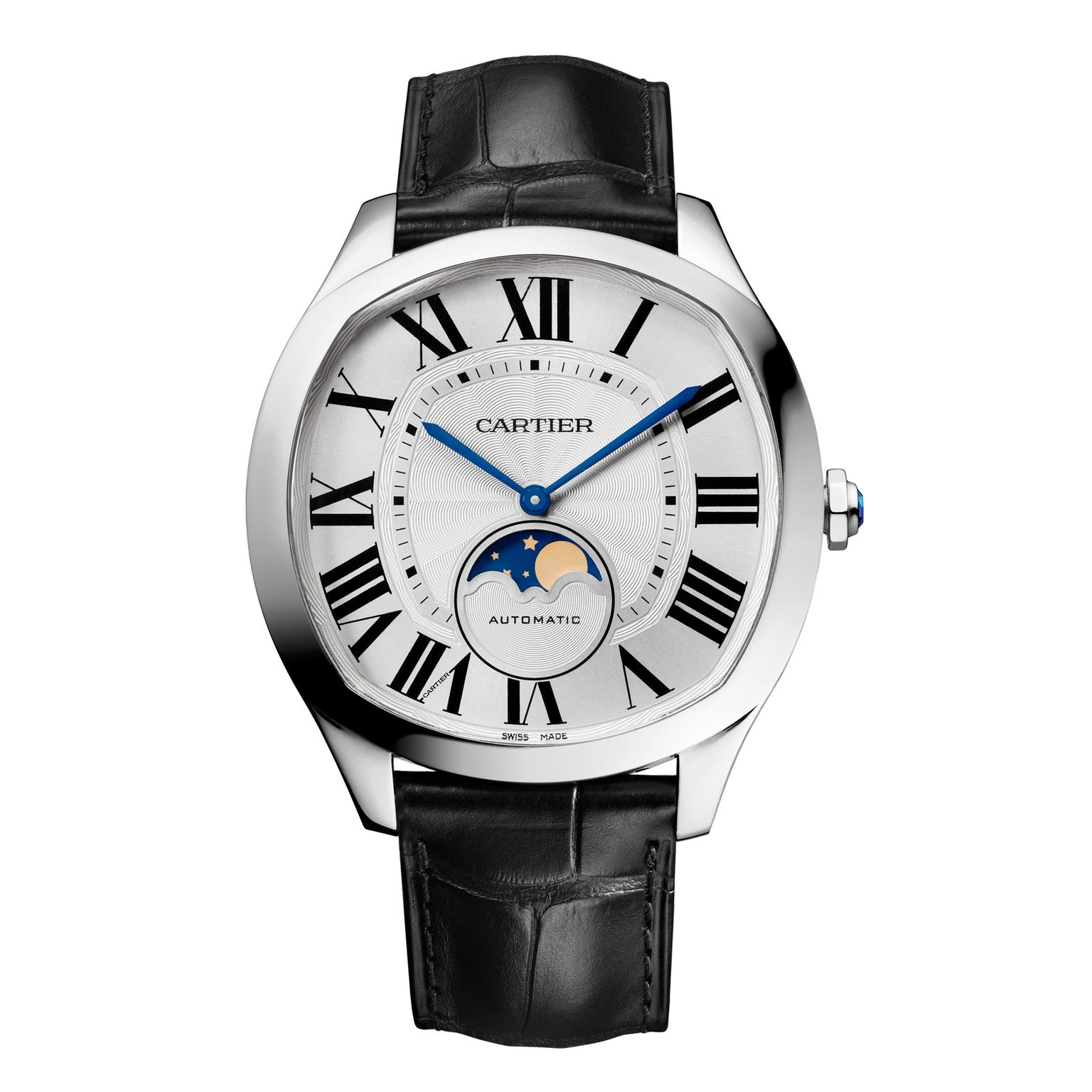 Drive de Cartier Moon Phases watch in steel