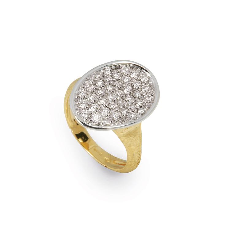 Marco Bicego diamond Lunaria ring in yellow gold