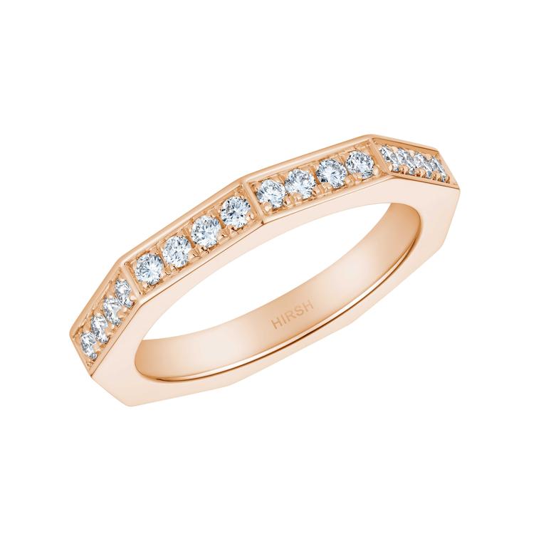Hirsh rose gold and diamond Story ring