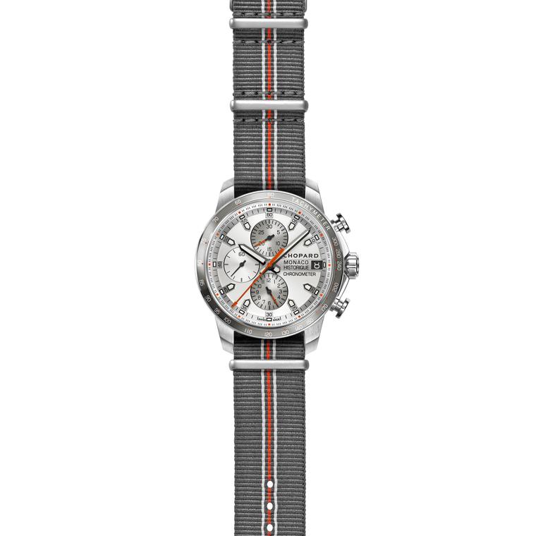 Grand Prix Monaco Historique chronograph watch with NATO strap