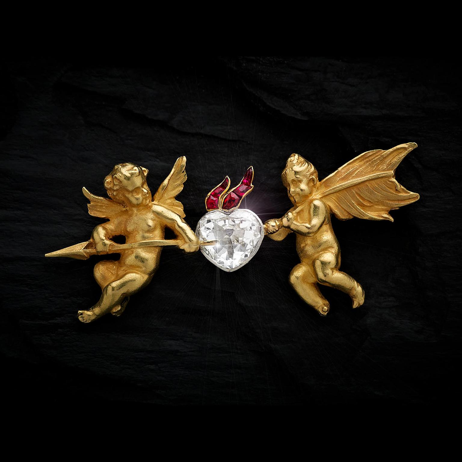 Wartski gold and diamond brooch