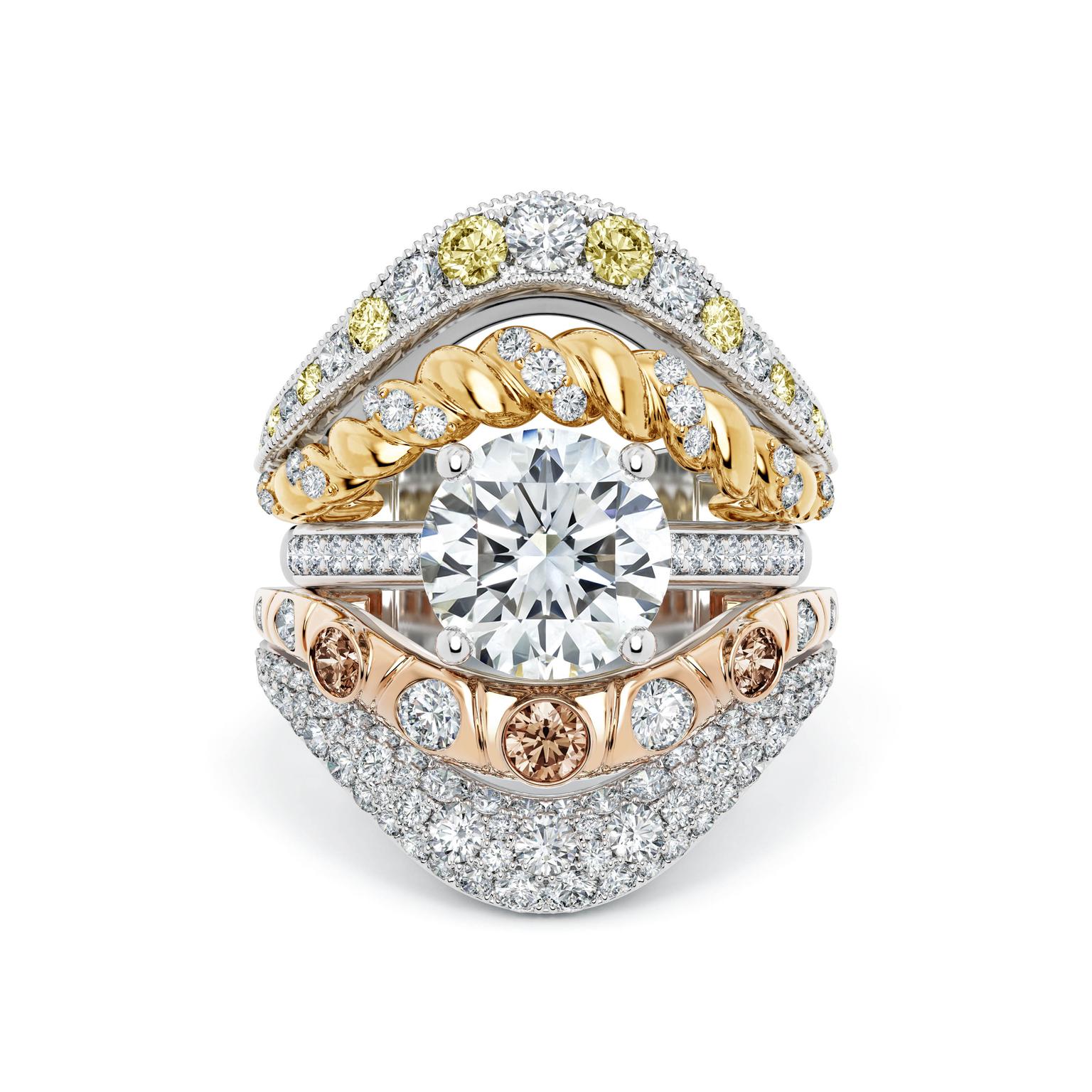 Prelude jacket ring solitaire by De Beers