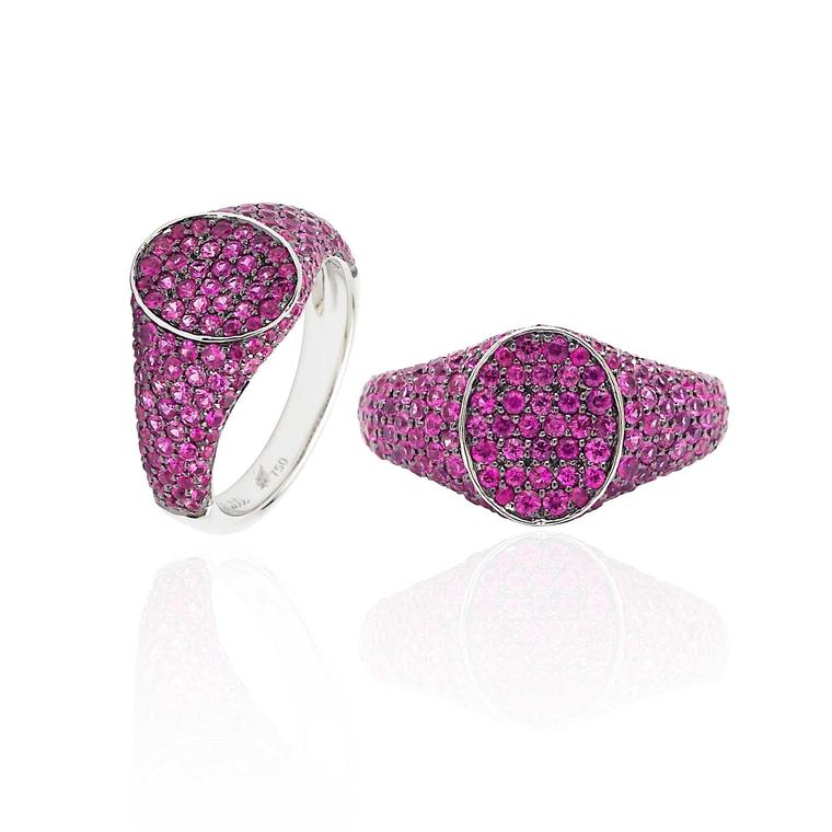 Colette ruby pinky ring