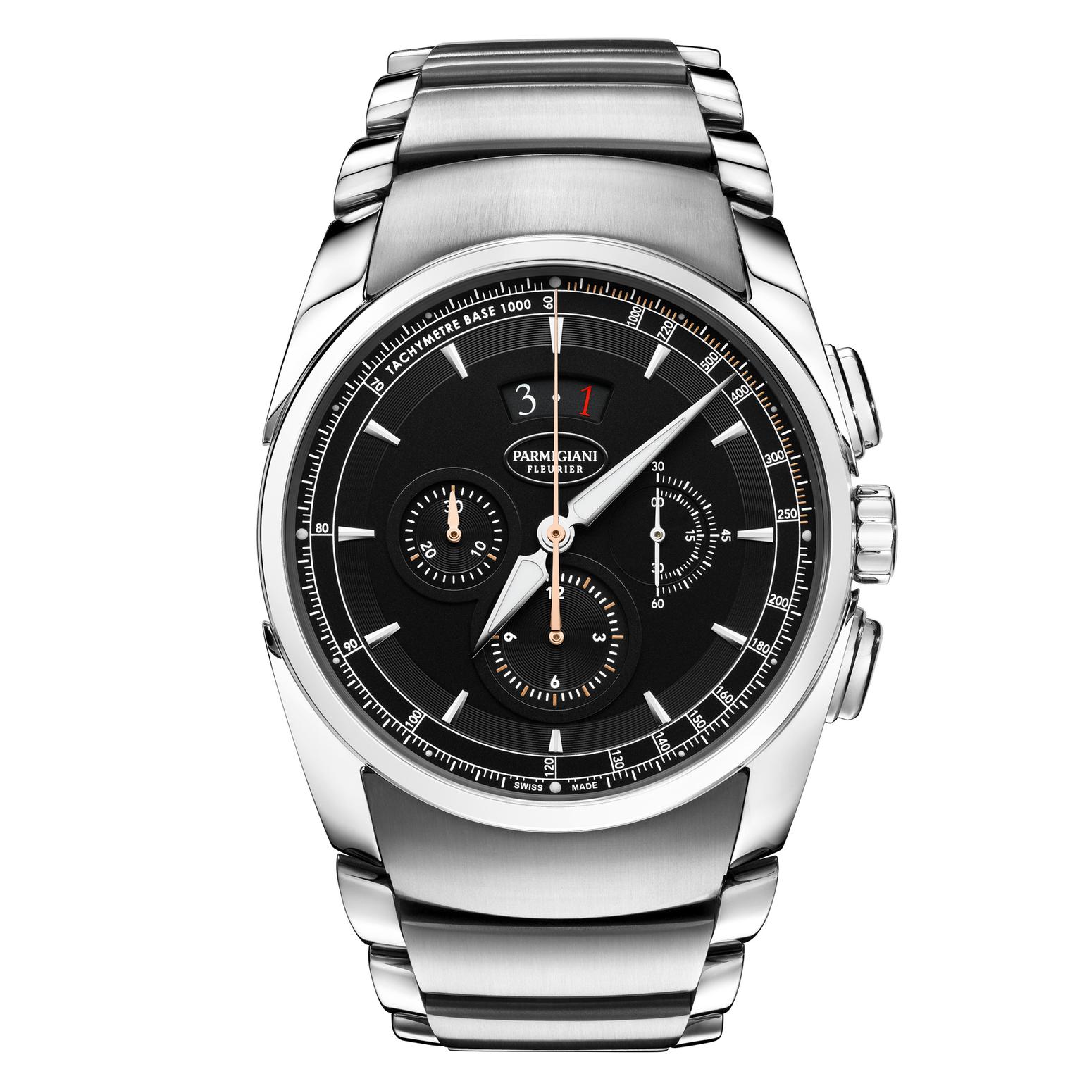 Parmigiani Tonda Metrographe black dial steel bracelet