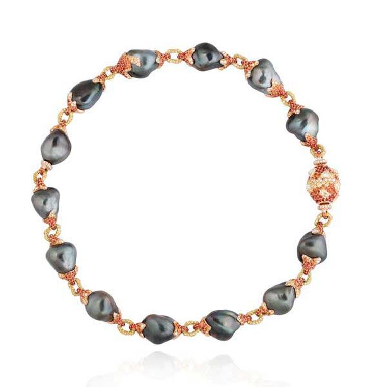 Alessio Boschi Volcano pearl necklace