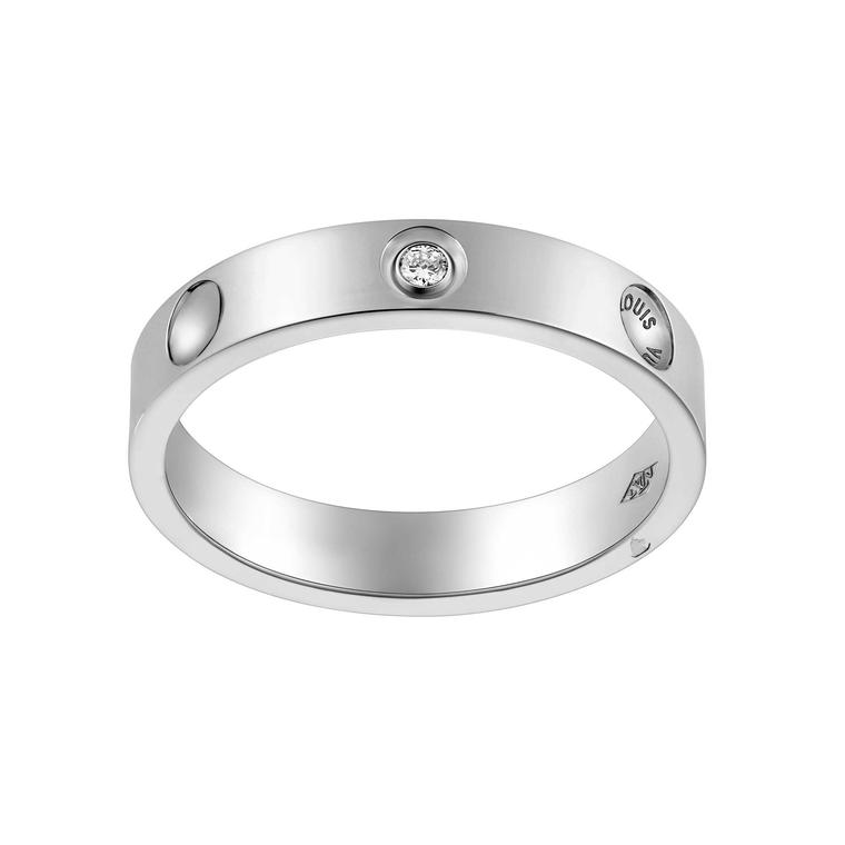 Louis Vuitton Empreinte Alliance ring in platinum with diamonds