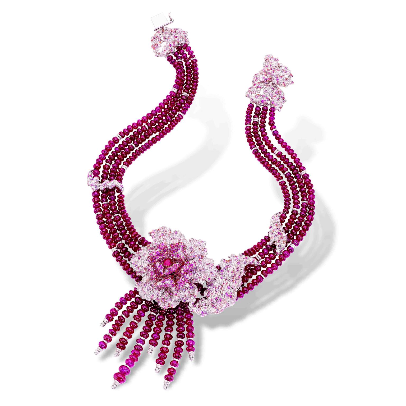La Rose Rouge Necklace inspired by Chou Konglei by Anna Hu