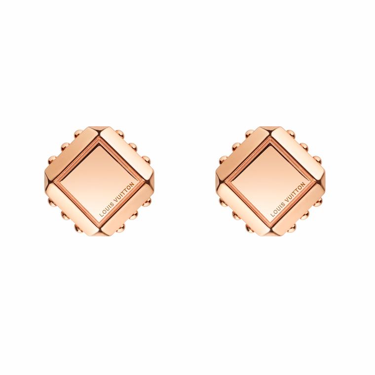 Louis Vuitton Emprise pink gold stud earrings