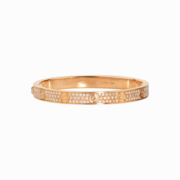 Cartier Love Bracelet rose gold diamonds