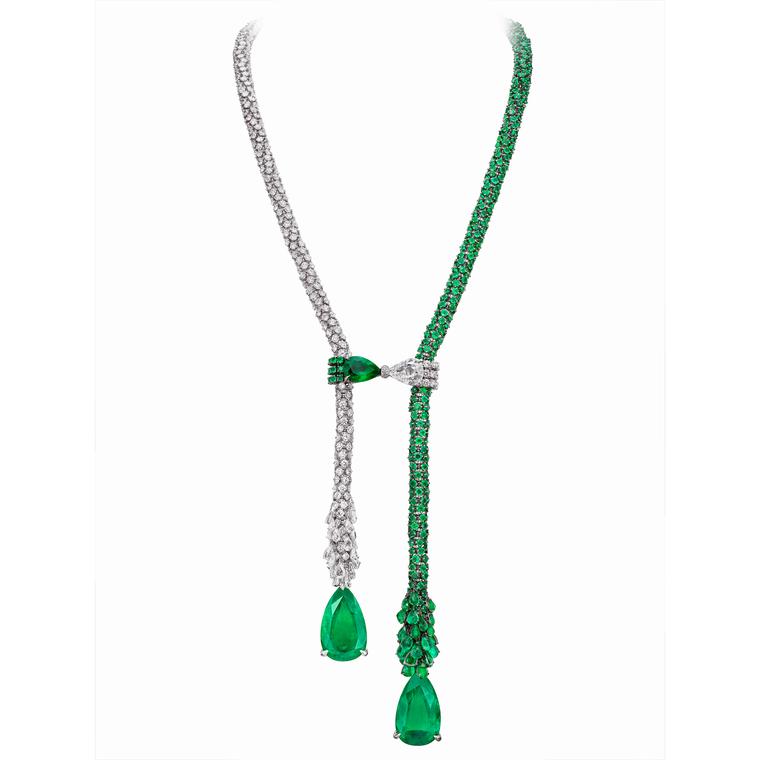 Boghossian Masterpieces diamond and emerald necklace