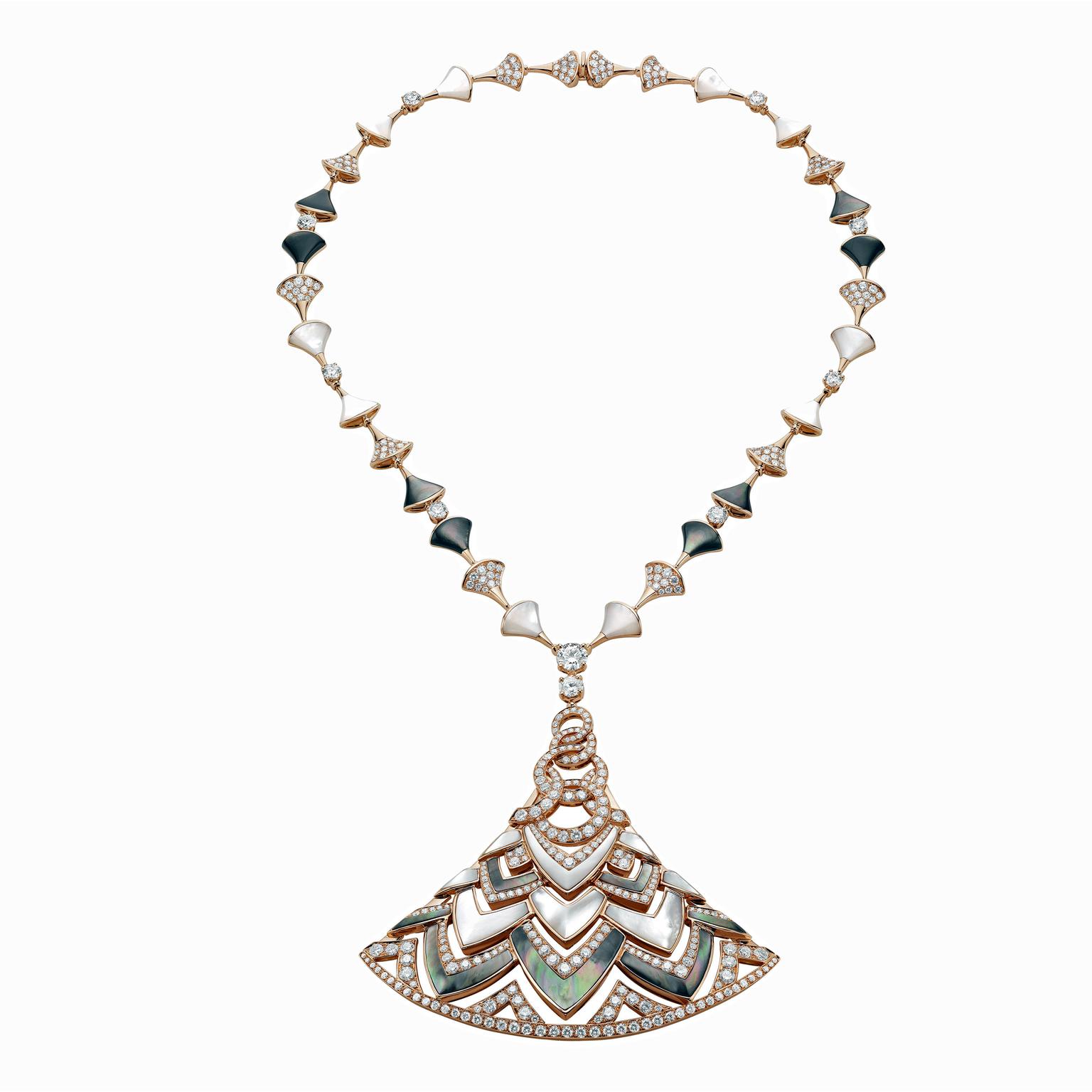 Bulgari Diva necklace in mother of pearl with diamonds