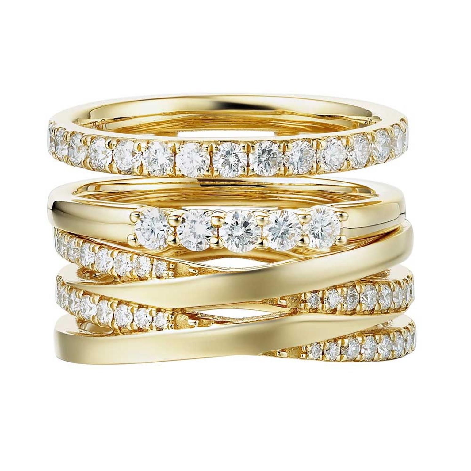 Sarah Zhuang yellow gold and diamond ring