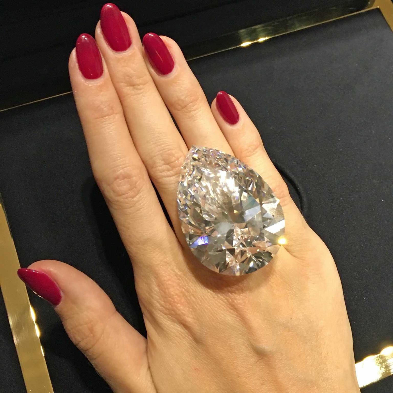 The Harrods 228.31-carat diamond, which is a G colour with VS1 clarity