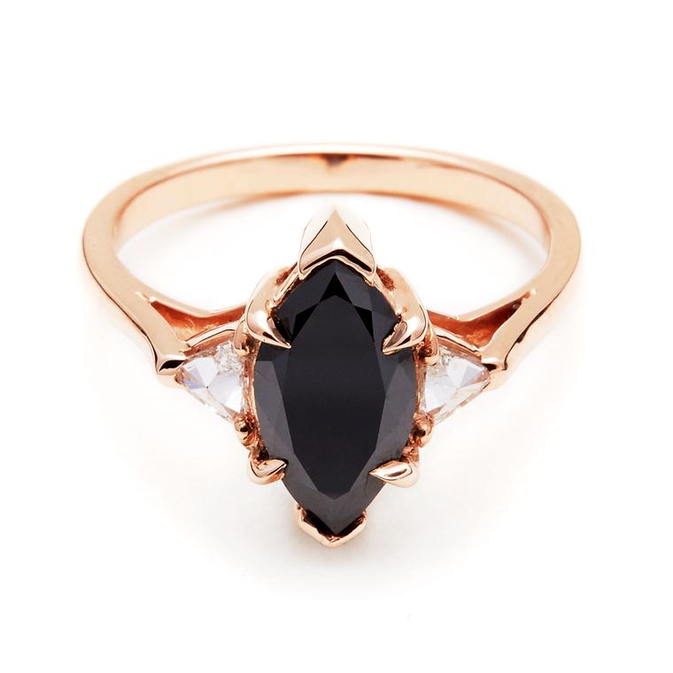 Black diamond engagement rings for unconventional brides-to-be