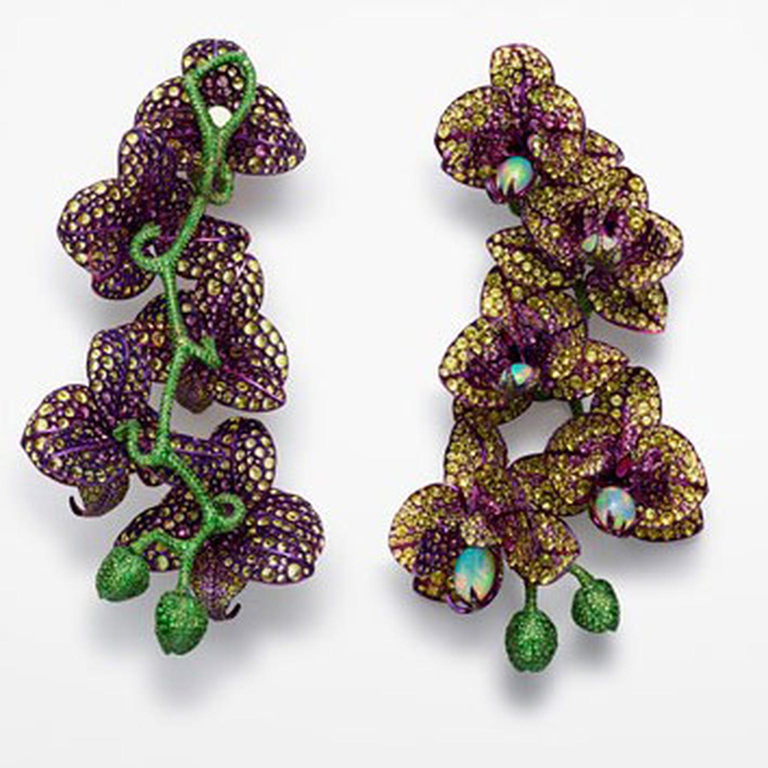Chopard Orchid earrings as worn by Cate Blanchett Cannes