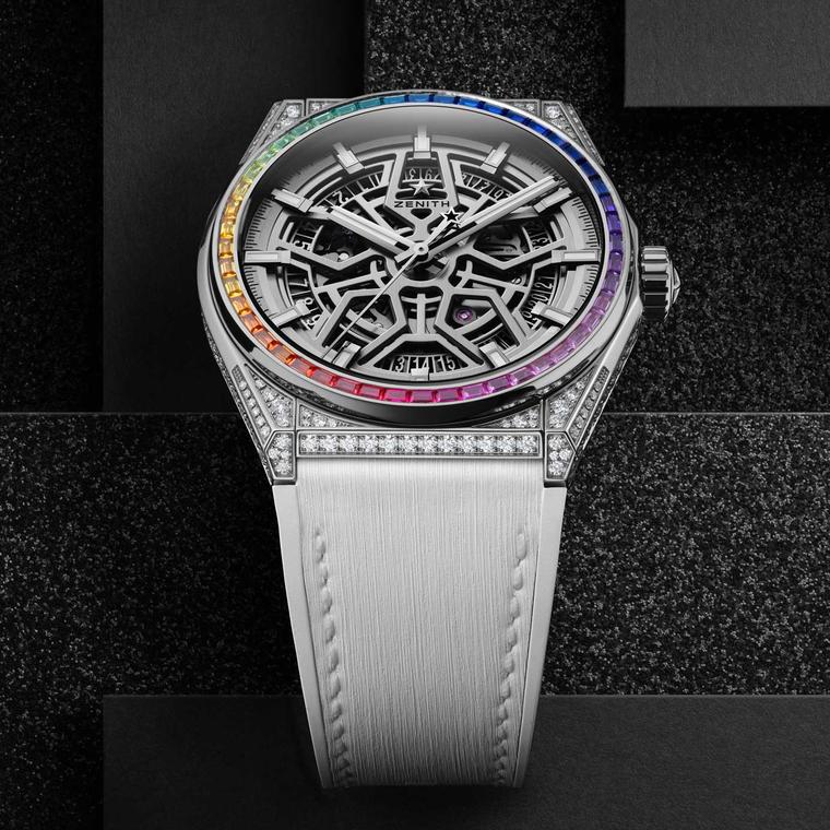 Zenith Defy Classic High Jewelry Rainbow titanium watch