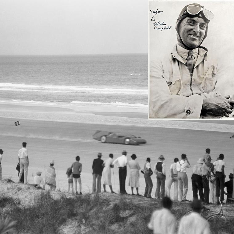 Sir Malcolm Campbell at Daytona Beach