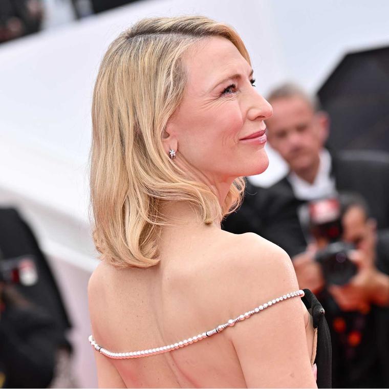 Cate Blanchett Cannes Red carpet 2024 back view 