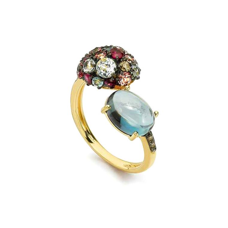 Brumani blue topaz ring