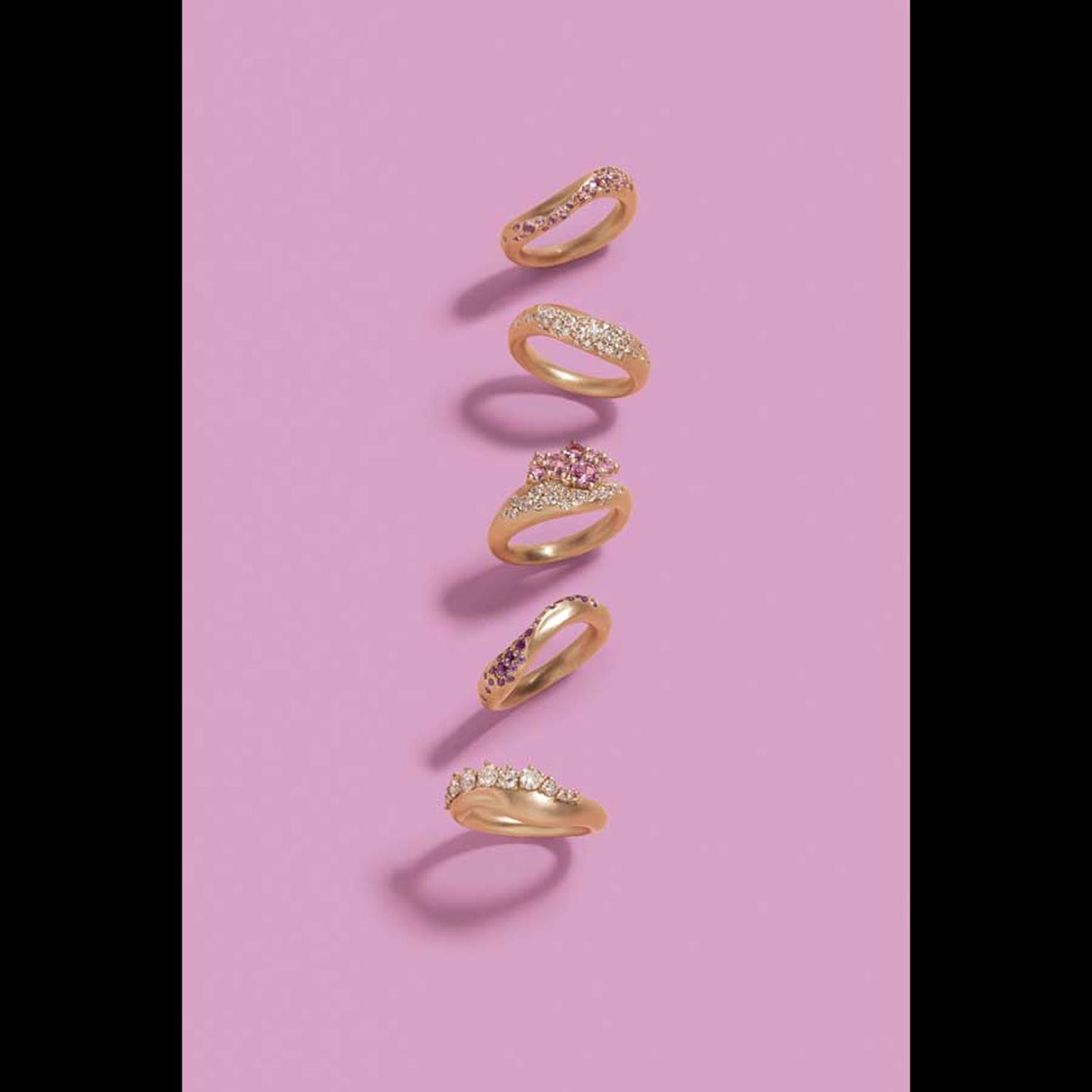 Nada Ghazal Waves of Joy Rings