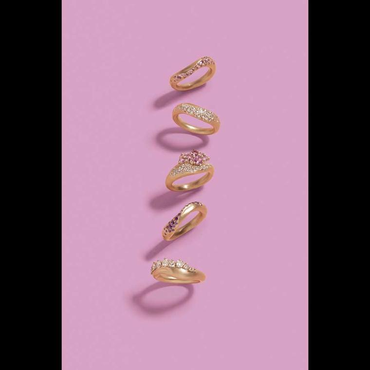 Nada Ghazal Waves of Joy Rings