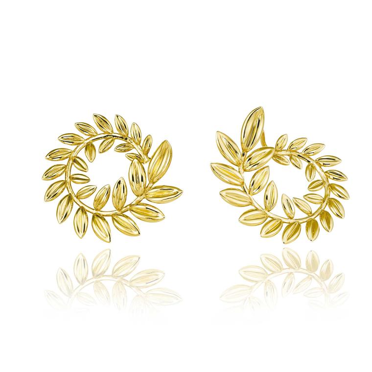 Chopard Palme Verte Fairmined gold earrings