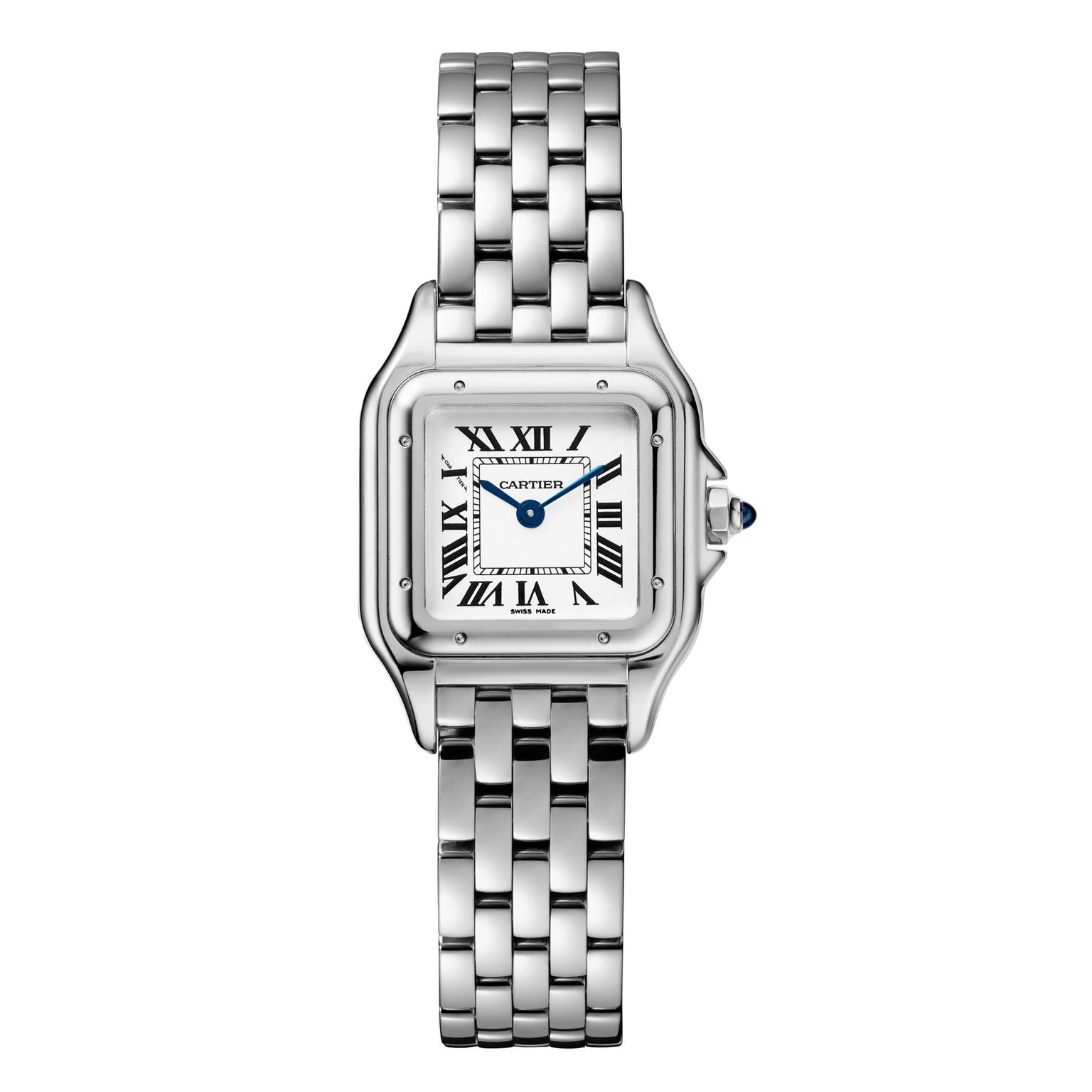 Small size Panthère de Cartier watch in stainless steel 