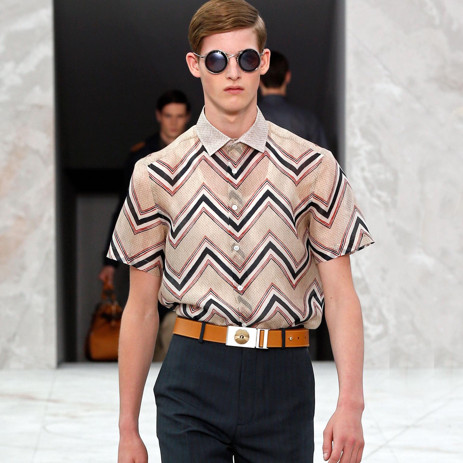 Kim Jones menswear collection Louis Vuitton VVV motif