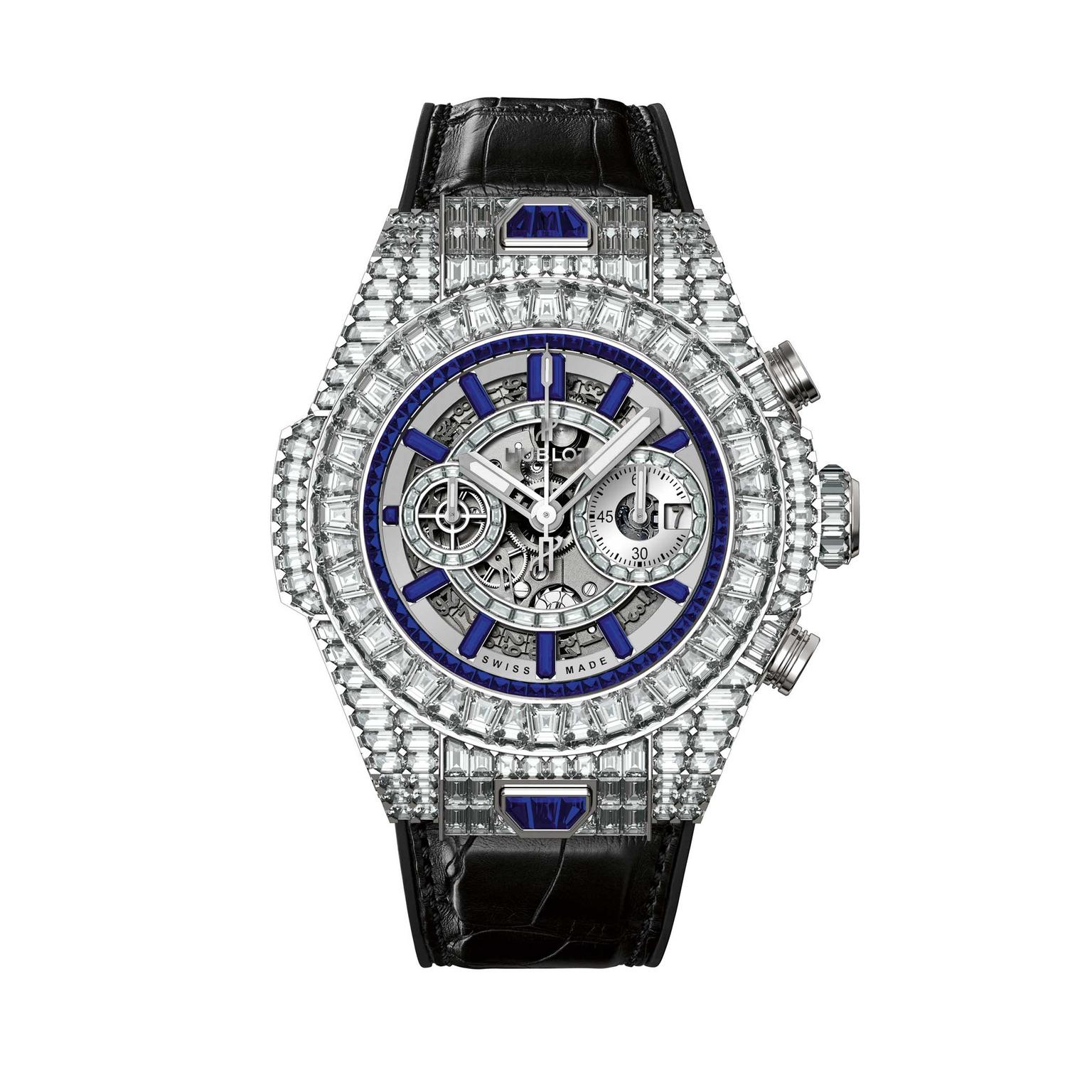 Hublot Big Bang 10 Year HJ with sapphires and diamonds