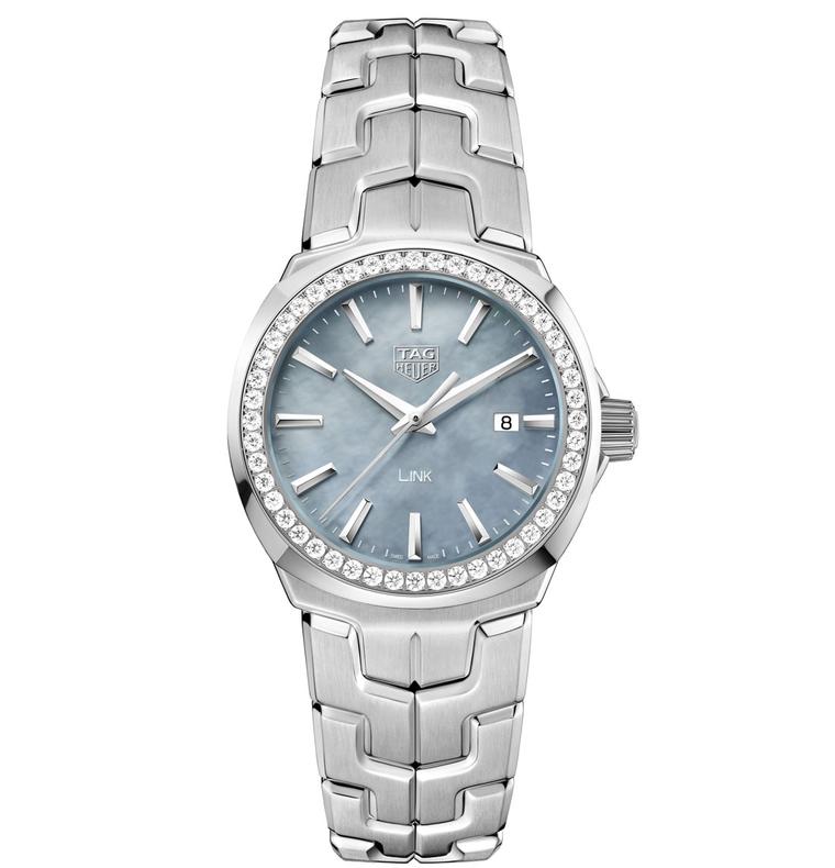 TAG Heuer Lady Link 32mm blue dial diamond bezel