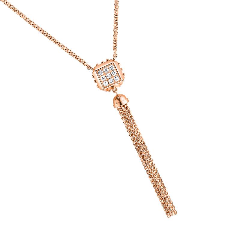 Louis Vuitton Emprise pink gold and diamond pendant necklace
