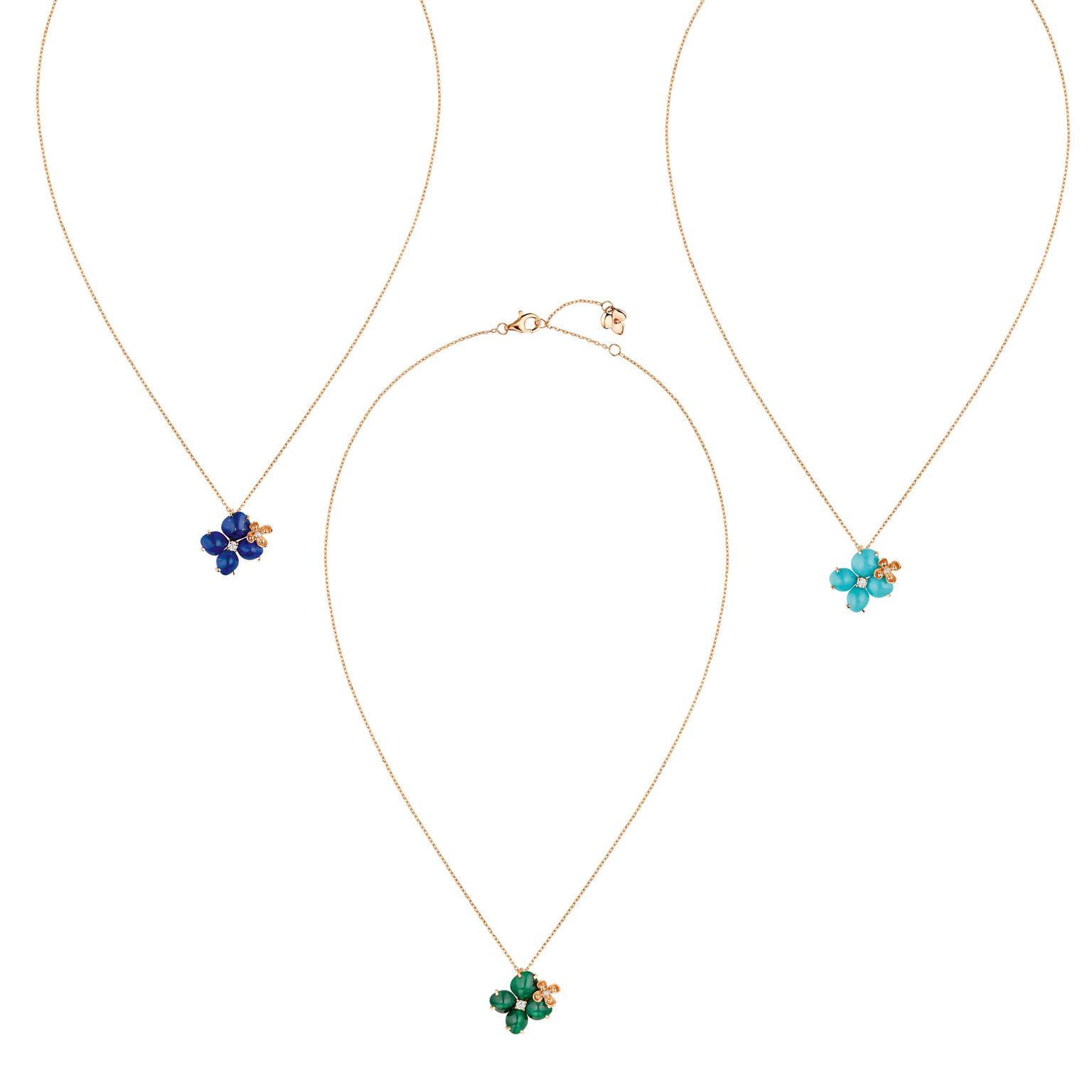 CHAUMET Hortensia Eden 18ct rose-gold, diamond and turquoise necklace   Design Your Own Real 18K Gold and GIA Diamond Luxury Brand Jewelry Custom  Made