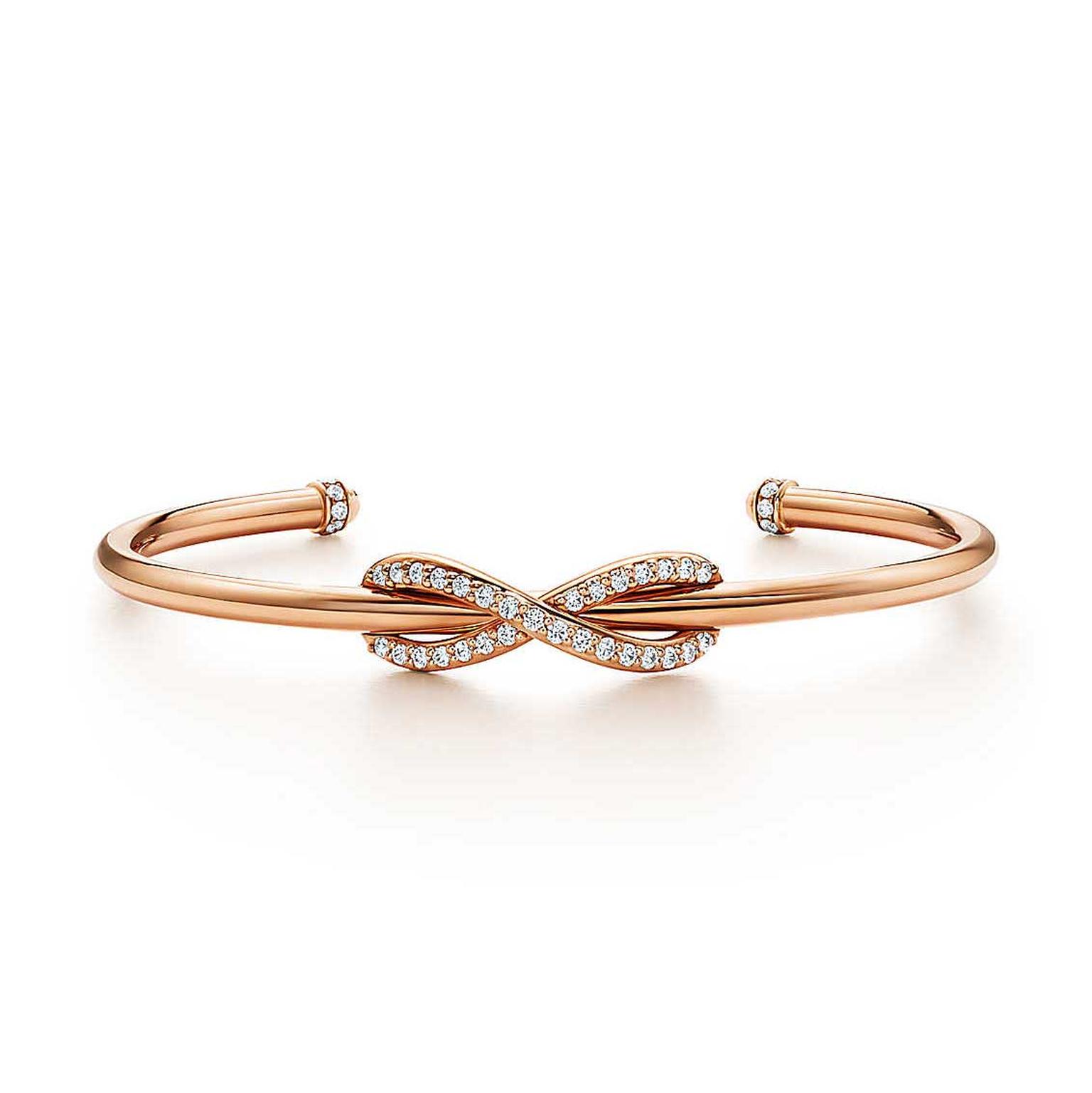 Tiffany Infinity cuff in rose gold with diamonds