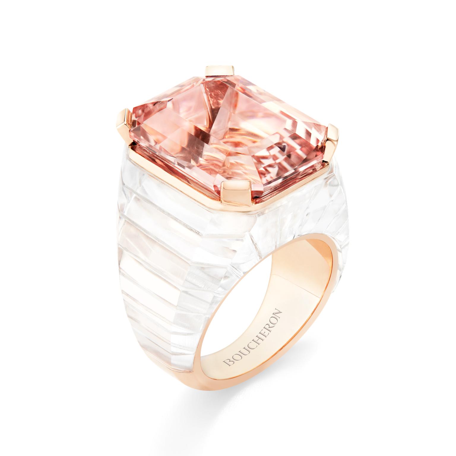 Boucheron Vendome chromatique morganite ring