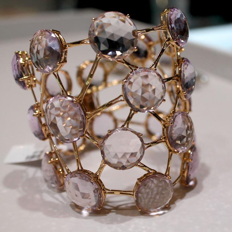 Selim Mouzannar Transparence rose-cut amethyst cuff as seen at Las Vegas Couture 2017