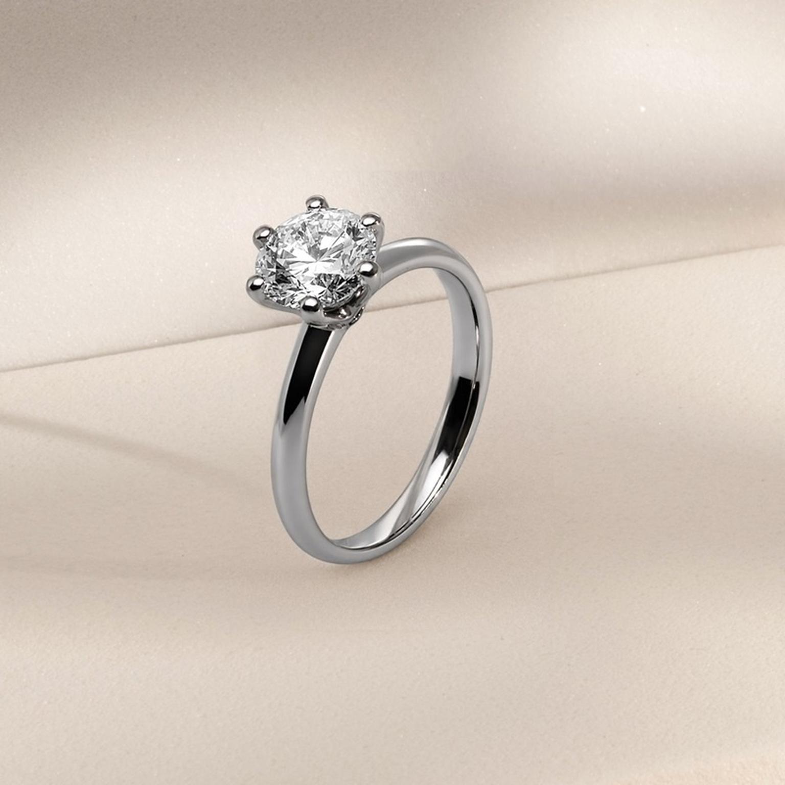 Regal solitaire brilliant cut engagement ring