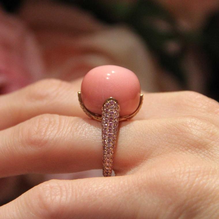 Exceptional 44.55-carat conch pearl ring