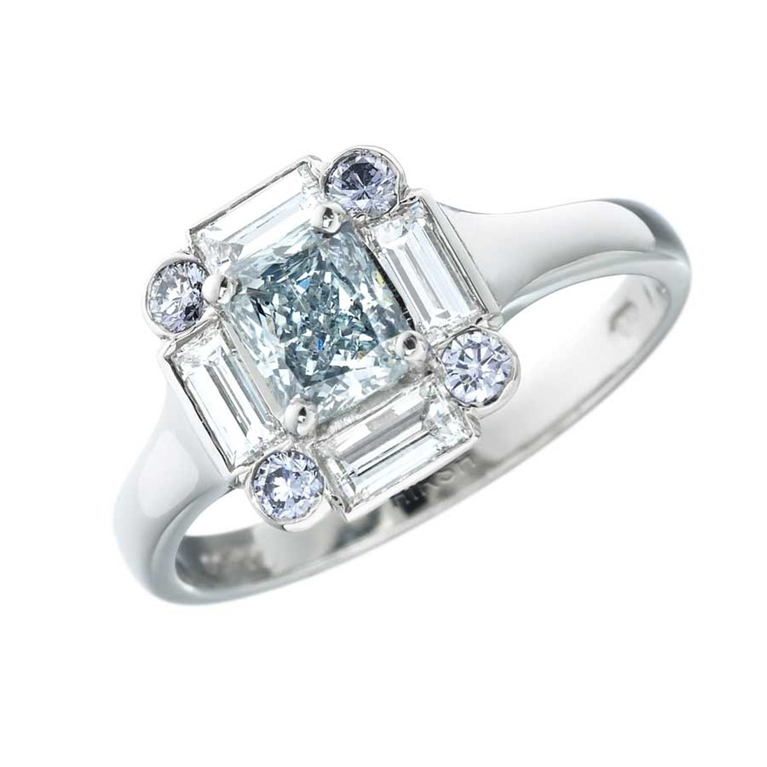 Blue Diamond Ring by Hirsh London