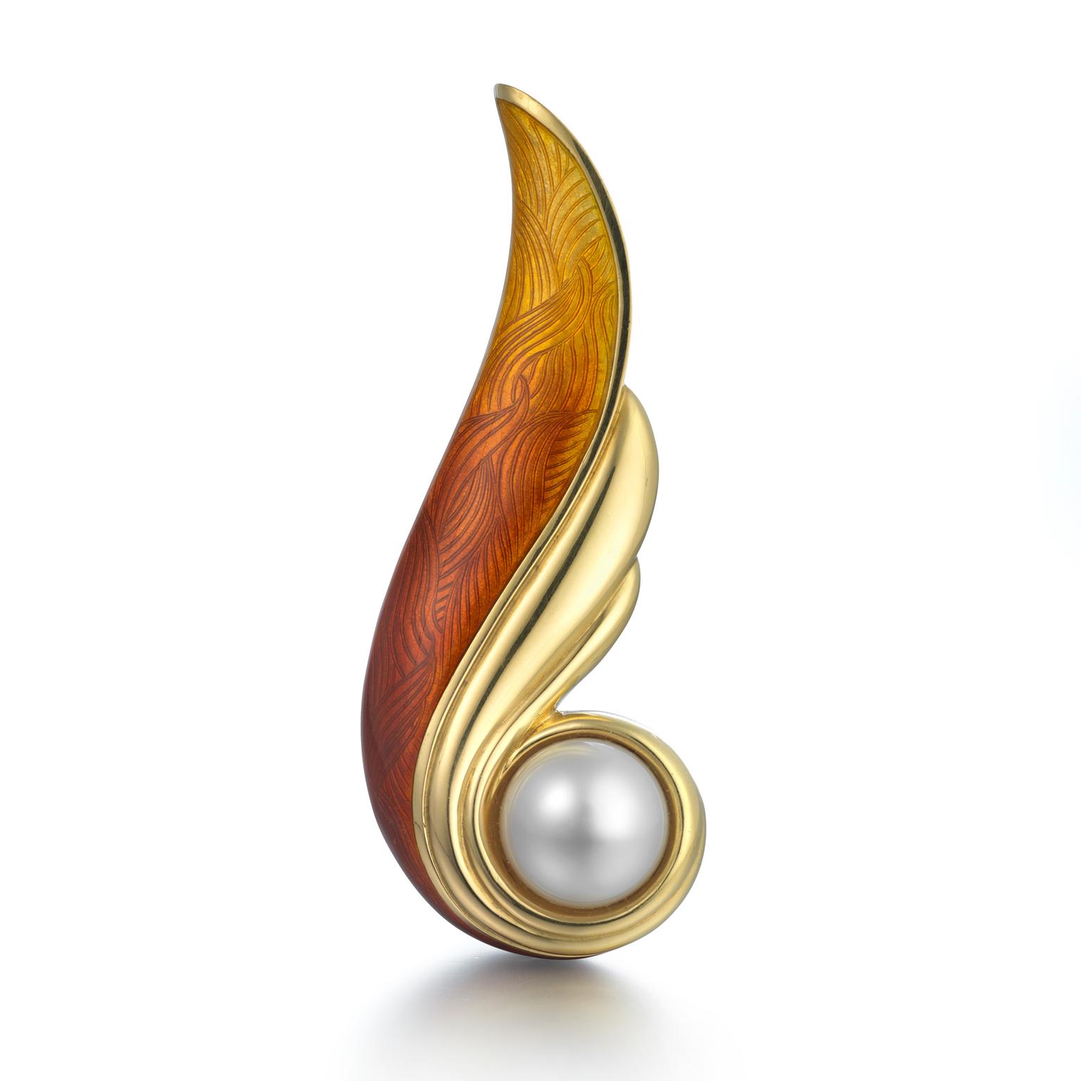 De Vroomen South Sea pearl brooch