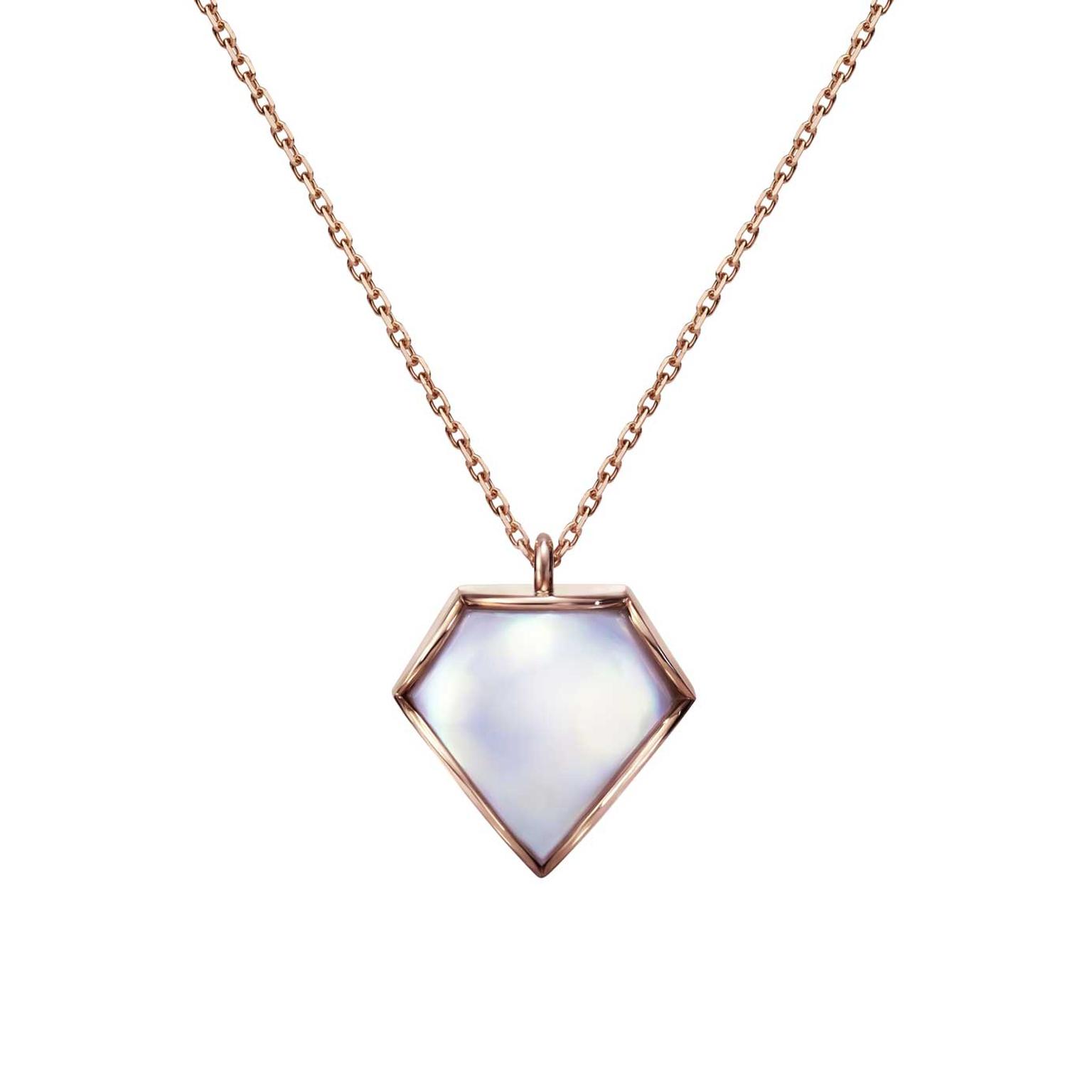 M/G Tasaki Sakura Gold Faceted pendant with mabe pearl