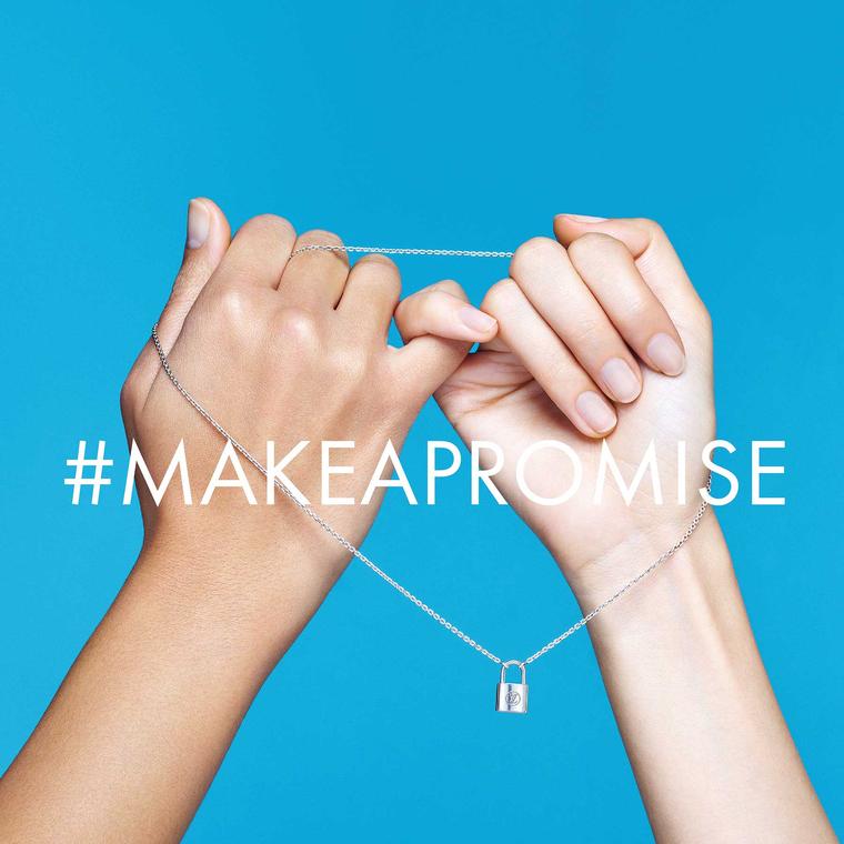 Louis Vuitton's digital #MAKEAPROMISE campaign accompanies the new Silver Lockit jewellery